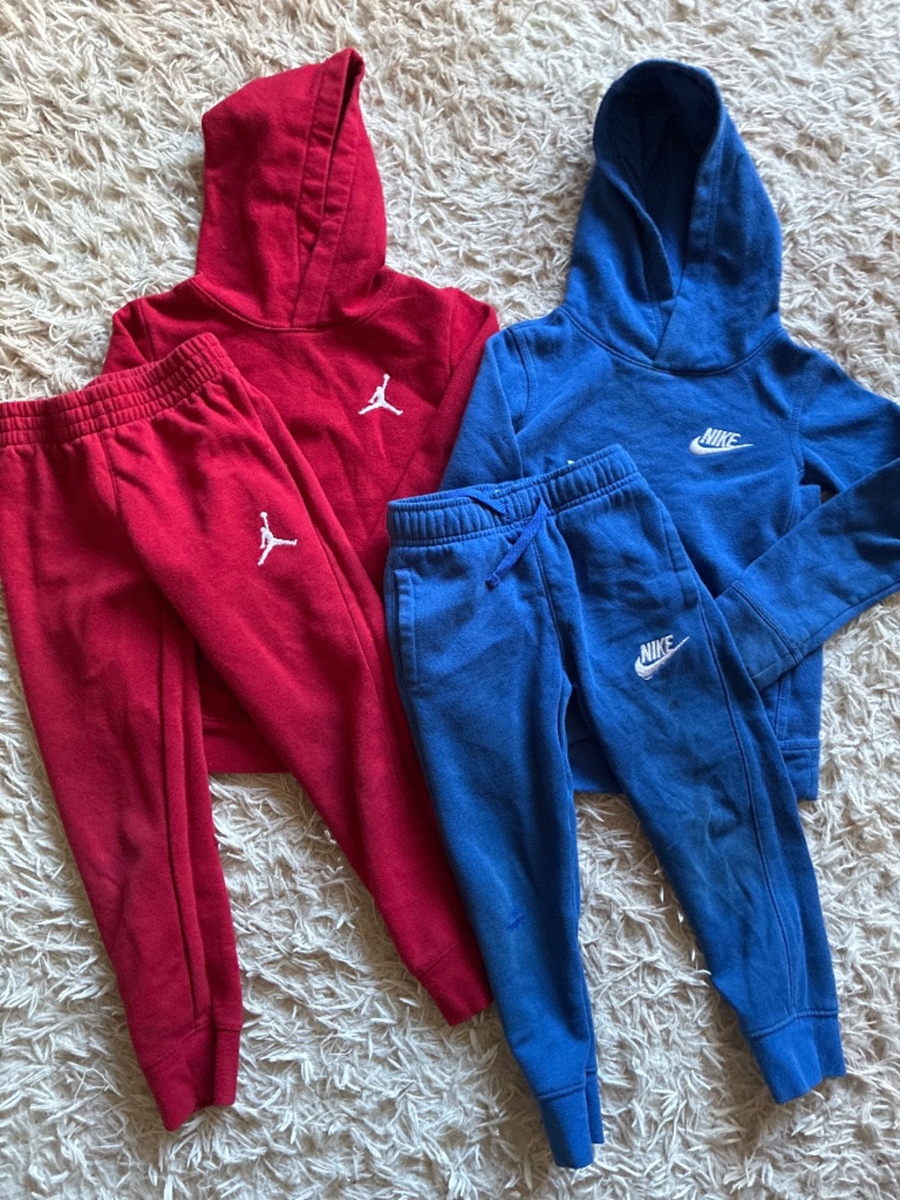 Play Red and Blue Nike Sweatsuit Set Joggers Hoodie Size 5 6